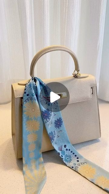 Tie Silk Scarf, Scarf On Bag, Silk Scarf Tying, Elevation Worship, Gucci Scarf, Diy Clothes And Shoes, Purse Scarf, How To Wear A Scarf, Purse Handles