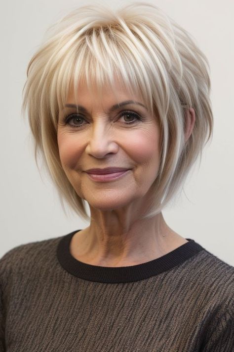 28+ Shag Haircuts Over 50 24 Haircuts Over 50, 60 Hairstyles, Best Short Hairstyles, Short Shag Haircuts, Hairstyles For Women Over 60, Stylish Short Hair, Shag Haircuts, Choppy Bob Hairstyles, Choppy Hair