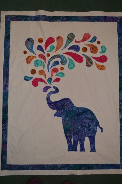 Paisley Elephant Quilt | thecraftycreek Paisley Elephant, Elephant Quilt, Canada Images, Piano Key, Quilt Border, Big Balls, Material Girls, Paisley Pattern, Diy Baby Stuff