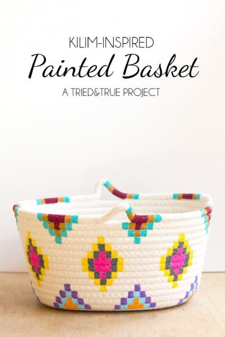 Diy Gifts To Make, Basket Tutorial, Diy Rope Basket, Painted Baskets, Diy Ombre, Diy Gifts For Mom, Basket Crafts, Creative Diy Gifts, Work Diy