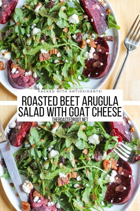 Beet Salad With Arugula, Beet And Arugula Salad, Salad Beet, Salad Dairy Free, Pickled Beet Salad, Beet Goat Cheese Salad, Beet Salad With Feta, Olives Kalamata, Beet Salad Recipes