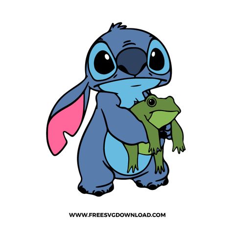 Stitch And Frog Tattoo, Stitch Holding Frog, Stitch And Frog, Stitch With Frog, Frog Svg, Frog Sketch, Stitch Png, Stitch Svg, Stitch Birthday