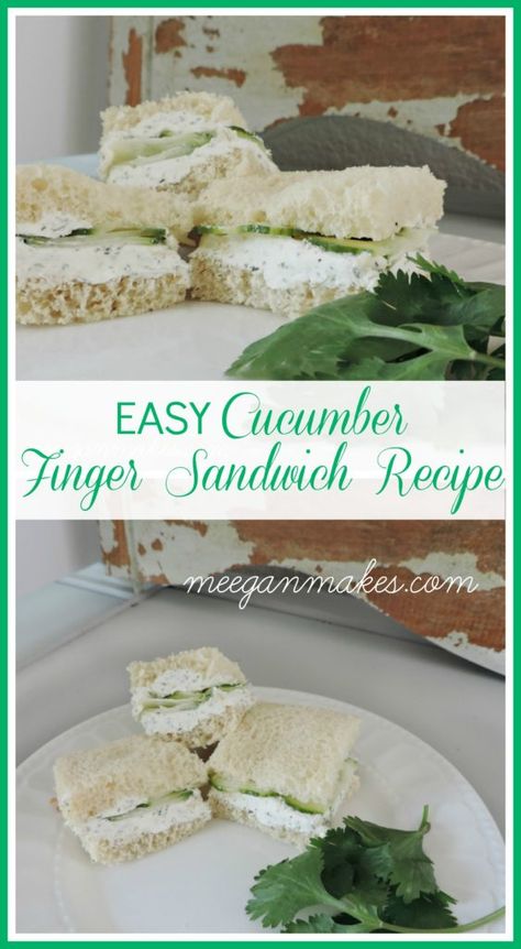 Cumber Sandwich, Roast Beef Finger Sandwiches, Cucumber Dill Sandwiches, Easy Finger Sandwiches, Fall Bridal Brunch, Appetizers Cucumber, Cucumber Cream Cheese Sandwiches, Afternoon Tea Sandwiches, Cucumber Cream Cheese