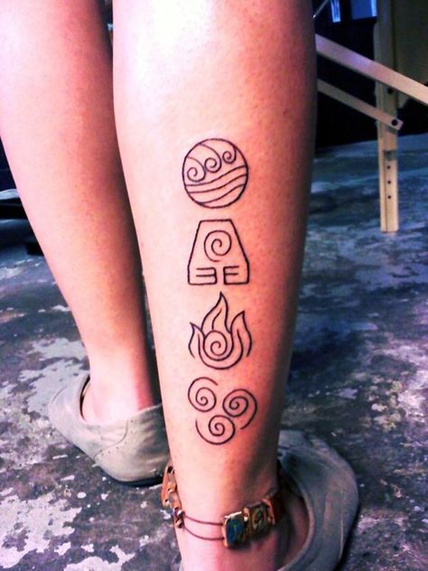 Four Elements Tattoo, Element Tattoo, Atla Tattoo, Avatar Tattoo, Elements Tattoo, Sibling Tattoos, Skeleton Hand Tattoo, 4 Elements, Arrow Tattoos