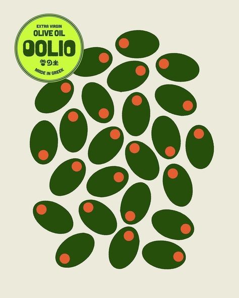 OOLIO 🫒 a premium Greek extra virgin olive oil sourced from the sun-drenched groves of Greece. Amazing design by @clairedesign.nz The use of vibrant colors has further enhanced the brand’s looks, and the illustrations complement the concept perfectly. Well done! 👏 Olive Oil Graphic Design, Olive Oil Illustration, Olive Doodle, Olive Oil Design, Olive Oil Branding, Olive Oil Packaging Design, Olive Illustration, Olive Oil Brands, Olive Oil Packaging