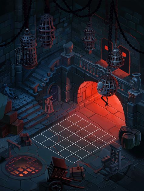 Dungeon Pixel Art, Level Design Concept, Dungeon Concept Art, Battle Background, Game Level Design, Idle Game, Isometric Map, Rolling Dice, Environment Props