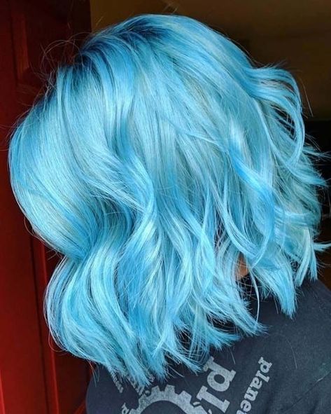 Cuban Twist Hair, Pixie Haircut Fine Hair, Best Ombre Hair, Blue Ombre Hair, Light Blue Hair, Colourful Hair, Hair Color Crazy, Hair Color Pastel, Frontal Hairstyles