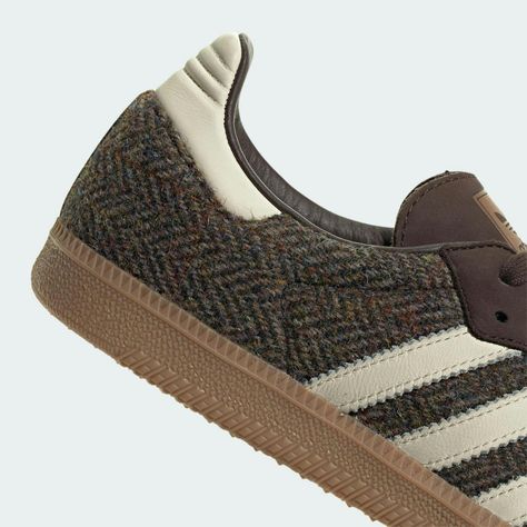 adidas' Samba Sneaker Goes Grandpa Mode for Fall Brown Samba, Samba Og Shoes, Brown Adidas, Adidas Samba Og, Hiking Sneakers, Brown Tweed, Dad Shoes, Black Gums, Air Jordan 3