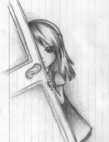 whos over there... There i see , there i seek ,  there i stand. Cool Easy Drawings, Girl Drawing Sketches, Anime Show, Art Drawings Sketches Pencil, Girly Drawings, Art Drawings Sketches Creative, Pencil Art Drawings, Sketches Easy, Love Drawings