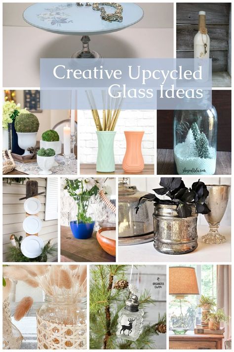 This end of year collection of thrift store projects will inspire you to change up some decor today. A collection of glass projects, plus 100 other ideas. #MyRepurposedLife #upcycle #repurpose #thriftstore via @repurposedlife Repurposed Vintage Glassware, Glass Upcycle, Upcycle Home Decor, Thrift Store Crafts Upcycling, Repurpose Diy, Creative Upcycling, Recycling Projects, Mercury Glass Diy, Repurposing Ideas