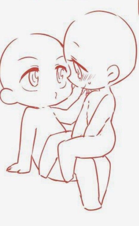 Pose_001 Couple Poses Drawing, Chibi Sketch, Manga Drawing Tutorials, Body Base Drawing, Body Reference Drawing, 캐릭터 드로잉, Easy Doodles Drawings, Chibi Drawings, Figure Drawing Reference