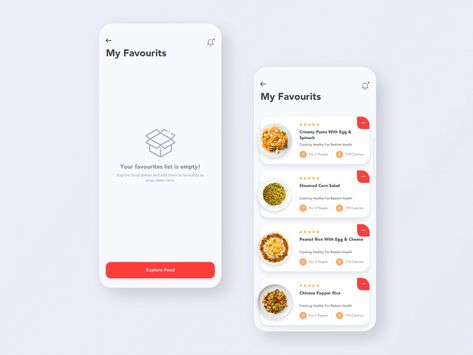 Daily UI Challenge #044 - Favourits by 🌀Udara🌀 on Dribbble List Ui, Daily Ui, Creamy Pasta, Ui Design, App Design, Favorite Things List, Global Community, Creative Professional, Stuffed Peppers