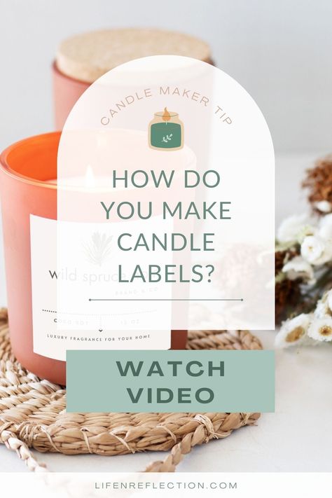 How do you make candle labels? Watch this video! Candle Label Ideas, Homemade Candle Labels, How To Make Candle, Candle Making Tutorial, Make Candle, Make Your Own Labels, Candle Labels Design, Candle Printable, Candle Pot