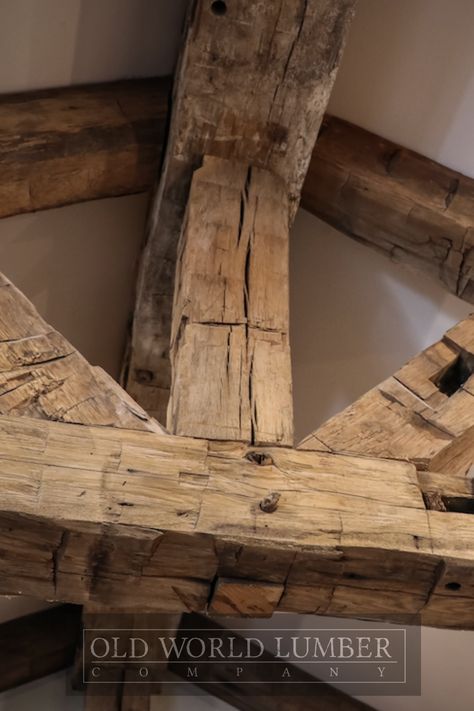 Hand Hewn Beams Ideas, Barn Beam Ideas, Barnwood Beams, Post And Beam Interiors, Post And Beam House, Rustic Beams, Barn Wood Furniture, Wood Truss, Reclaimed Beams