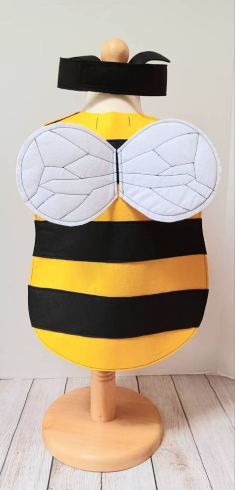 Kids Bumble Bee Costumebee Outfitbee Headbandbuzzy Bee - Etsy UK Kids Bumble Bee Costume, Baby Bee Costume, Bee Costume Diy, Bee Outfit, Bee Headband, Winnie The Pooh Costume, Bumble Bee Costume, Bug Party, Buzzy Bee