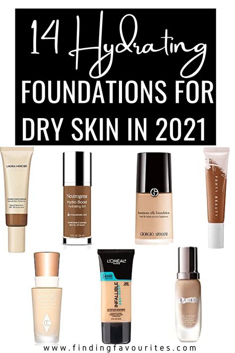 Best Foundation For Dry Skin, Light Coverage Foundation, Best Drugstore Foundation, Dry Skin Makeup, Hydrating Makeup, Foundation For Dry Skin, The Best Foundation, Drugstore Products, Moisturizing Foundation