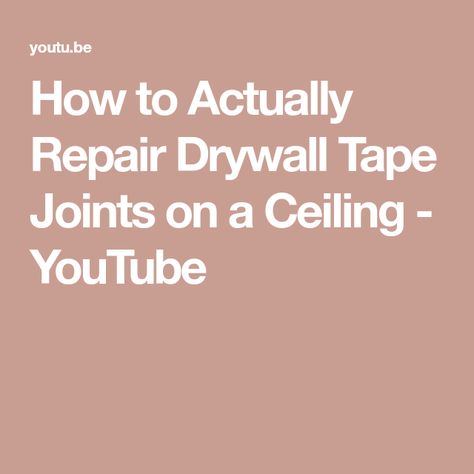 Repair Drywall Tape Ceiling, How To Repair Drywall Tape On Ceiling, Ceiling Cracks, Fixing Drywall, Ceiling Sheets, Repair Ceilings, Lanai Ideas, Drywall Tape, Drywall Ceiling