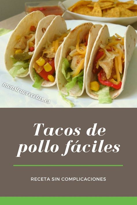 Receta de tacos fáciles, rápidos y saludables. Tacos Mexicanos, Tacos And Burritos, Quesadillas, Flan, Burritos, Tacos, Dessert Recipes, Easy Meals, Cooking Recipes