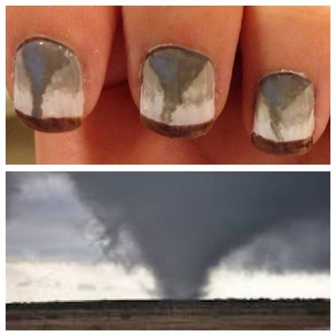 Tornado nails! Tornado Nails Design, Tornado Nails, Epic Nails, Fitness Beauty, Nails Design, Tornado, When He, Makeup Nails, Art Designs