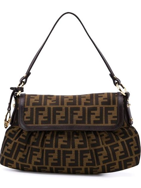 Fendi Vintage Bag, Fendi Zucca Baguette, Vintage Designer Bags, Fendi Vintage, Bag Chanel, Baggy Style, Chanel 2, Monogram Prints, Vintage Bag