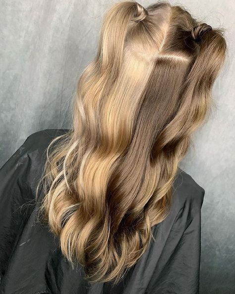 Hair Ideas Hair Goals Color, Punky Hair, Hidden Hair Color, Dipped Hair, Split Dye, Split Dyed Hair, Cute Hair Colors, Brown Hair Dye, Dyed Blonde Hair