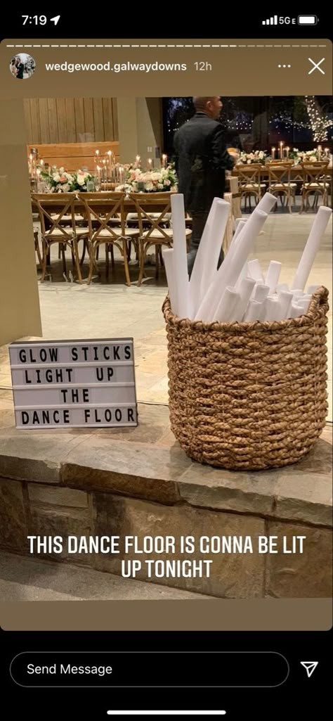 Things To Toss At Wedding, Light Up The Dance Floor Wedding, Glow Stick Wedding Reception, Wedding Glow Sticks Dance Floors, Foam Light Sticks Wedding, Reception Glow Sticks, Foam Glow Sticks Wedding, Wedding Walk Out Ideas, Wedding Extras Touches