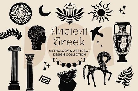 Greek Mythology Journal, Greek Moodboard, Greek Mythology Design, Greek Illustration, Greek Elements, Hellenic Polytheism, Hellenistic Art, Ancient Roman Empire, Roman Design