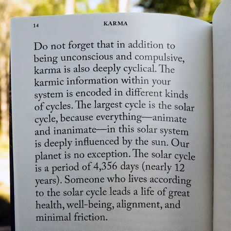 Sadhguru on Instagram: “Explore how being in tune with the solar cycle can lead to a life of health and well-being. #Sadhguru #Karma #KarmaBook #KarmaQuotes” Karma Quotes, Energy Healing, Well Being, Mind Body, Don't Forget, Solar, Mindfulness, Healing, Health