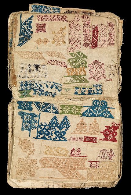 Tudor Blackwork Embroidery: Early 17th Century Portuguese Embroidery Booklet Portuguese Embroidery Pattern, Portuguese Embroidery, Embroidered Photos, Historical Embroidery, Stitched Together, Embroidered Photo, Blackwork Embroidery, Braid Patterns, Embroidered Fabric