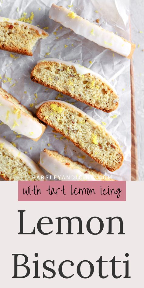 Lemon Biscotti, Delicious Cookies Homemade, Cookie Icing Recipe, Icing Recipes, Fruit Crumble, Blueberry Cookies, Fruit Dessert Recipes, Almond Biscotti, Cookie Recipes Homemade