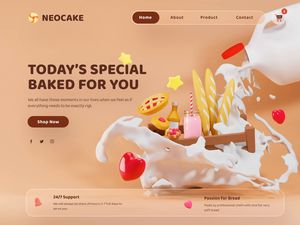 Sweet Website Design, Cookie Website Design, Cookie Website Design Inspiration, Candy Shop Website Design, Cupcake Website Design, Bakery Landing Page Design, Cake Website, Cookies Website, Ux Design Portfolio