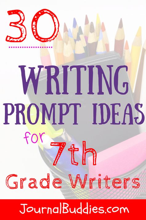 If you’re looking for a new way to help your students explore and express themselves through the power of writing, use these brand new 7th grade writing prompts to get them started! One of the best ways to help your 7th graders through this challenging transitional period is to show them how writing can serve as a safe outlet for all of their feelings and ideas.  via @journalbuddies Paragraph Prompts Middle School, Grade 7 Writing Prompts, 7th Grade Writing Prompts, Story Starters For Kids, 7th Grade Writing, Creative Writing Topics, Middle School Writing Prompts, 6th Grade Writing, Prompts Journaling