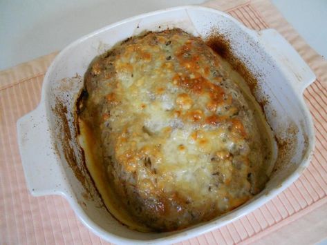 German Meatloaf, Uncut Meatloaf With Cheese, Bison Meatloaf, German Meatloaf, Swiss Cheese Recipes, Crockpot Meatloaf, Germany Food, Beef And Pork, Meatloaf Ingredients, Onion Bread