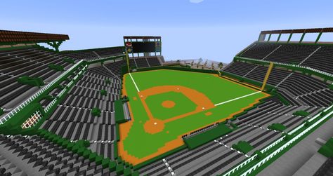 Minecraft Stadium, Minecraft Decoration Ideas, Waterfall Building, Minecraft Templates, Minecraft Maps, Minecraft Cheats, Village Ideas, Map Minecraft, Men Cave