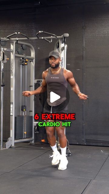 Ugo Oga | Only Fitness Coach on Instagram: "Need a cardio HIIT workout that torches fat? These extreme HIIT moves—like jump rope, burpees, and high knees—will melt fat and push your cardio to the max. Perfect for a full-body fat-burning session! 🔥  Sponsored by @bamletics  Wear Pump Tank - Code “ugo” to get discounts   Follow and share    #hiitworkout #hiitcardio #fullbodyworkout #burnfatfast" Intense Cardio Workout At Home, Cardio And Abs Workout Gym, Hiit Moves, Cardio Exercises At Home, Cardio Core Workout, Burn 1000 Calories Workout, Muscle Workouts, Calisthenics Workouts, Quick Full Body Workout