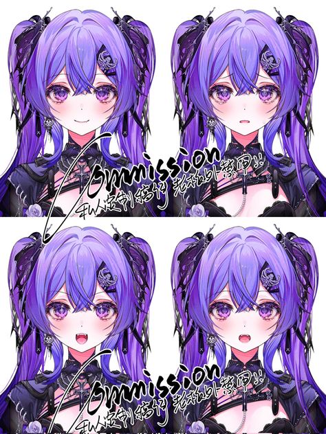 Chibi Vtuber, Adopt Idea, Sketchbook Art Inspiration, Digital Art Tutorial, Purple Hair, Painting Tutorial, Art Sketchbook, Beautiful Artwork, Aesthetic Art