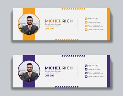 Creative Email Signatures, Email Footer, Email Signature Design, Company Identity, Email Templates, Signature Design, Design Template, Social Media, Design