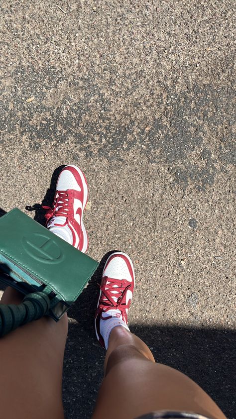 Maroon dunks, maroon Nike dunk low, Nike dunk low maroon, small olive green Telfar bag Dunks Astethic, Nike Dunk Low Team Red Outfit, Maroon Dunks Outfit, Team Red Dunks Outfit, Red Telfar Bag Outfit, Team Red Dunks, Olive Green Telfar Bag, Maroon Dunks, Nike Dunk Low Team Red