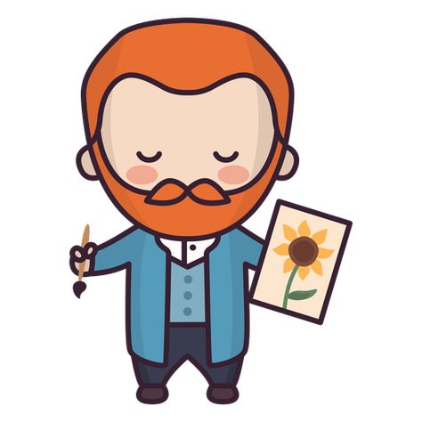 Colorful van gogh netherland character #AD , #van, #Colorful, #netherland, #character, #gogh Van Gogh Cartoon, Van Gogh Illustration, Van Gogh Stickers, Van Gogh Drawings, Cute Vans, Arte Van Gogh, Sticker Png, Art Parody, Van Gogh Art