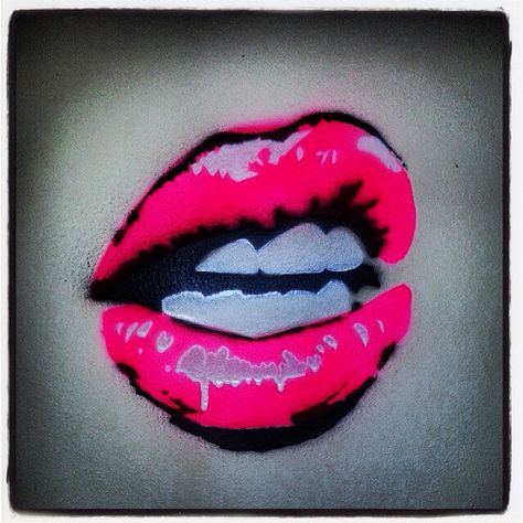 Club Graffiti, Graffiti Lips, Street Art Fashion, Lips Illustration, Lip Artwork, Pop Art Lips, Tattoo Graffiti, Lips Painting, Graffiti Girl