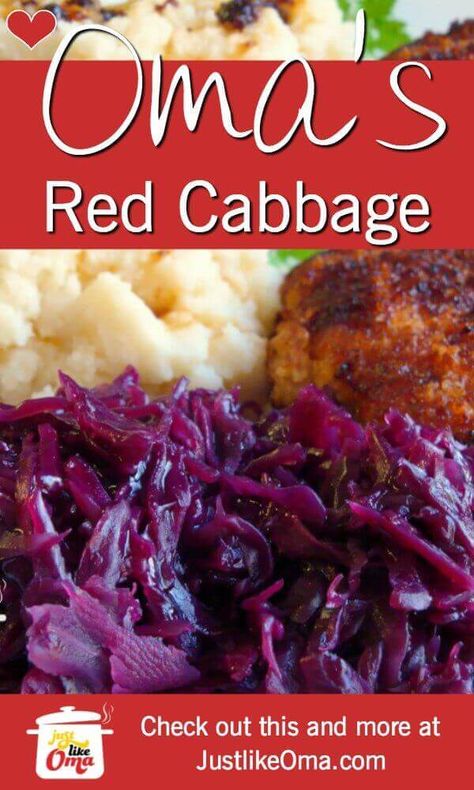 German Recipes Dinner, German Red Cabbage, German Side Dishes, Red Cabbage Recipes, German Food Authentic, Hp Sauce, European Dishes, Oktoberfest Food, German Recipes