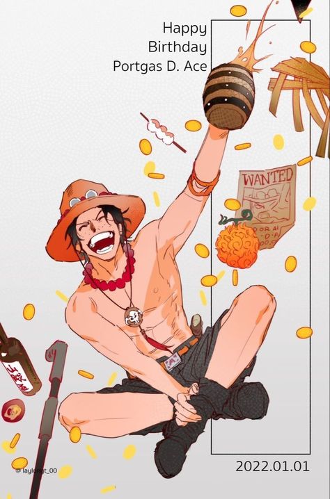 Portgas D Ace Fanart, Ace Fanart, One Piece Birthdays, Its Ya Boy, Anime Blue Hair, Ace One Piece, Domino Art, رورونوا زورو, Portgas D Ace