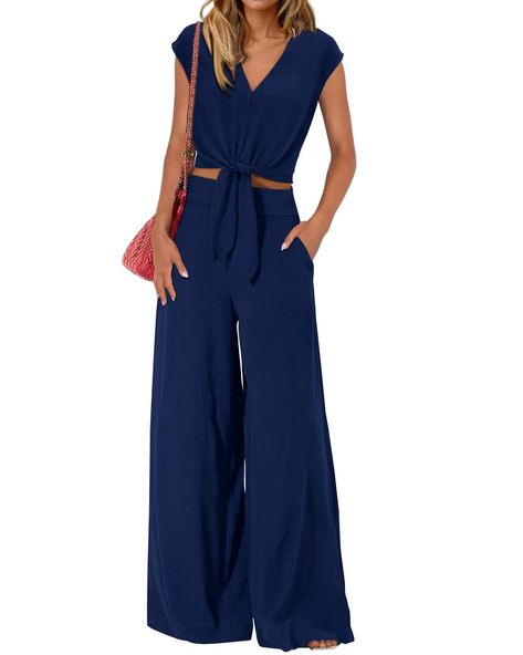 PRICES MAY VARY. Feature: S=US 4-6, M=US 8-10, L=US 12-14, XL=US 16-18, XXL=US 20 / Casual Two Piece Sets For Women / Summer Two Piece Outfits 2024 / Cap Sleeve Shirts / Sexy V Neck Short Tops / Woman Tie Knot Crop Top / Smocked Back Waist / Loose Long Pants / Palazzo Pant Sets / Wide Leg Pant With Pockets / Trendy Pant Sets For Women 2 Piece / Plain Tracksuits / Spring Two Piece Matching Sets / Classic Suit Sets For Women / Cute Lounge Wear Material: Made From High Quality Polyester, The Cute O Fall Cruise Outfits For Women, Cruise Clothes For Women, Resort Casual Attire Women, Trendy Pant, Going Out Outfits For Women, Summer 2 Piece Outfits, Summer Two Piece Outfits, Lounge Wear Sets, Modest Top