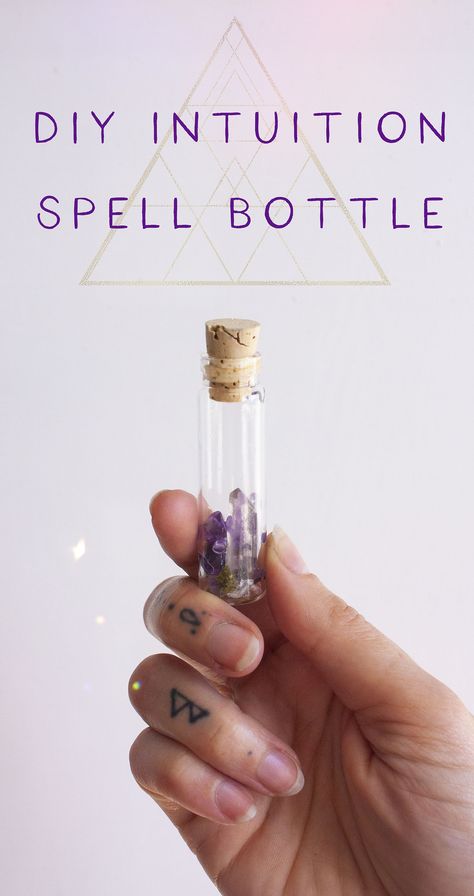 Wisdom Spell Jar, Spell Jars For Psychic Abilities, Psychic Abilities Spell Jar, Intuition Spell Jar, Spell Bottles Diy, Candle Magick Spells, Clary Sage Oil, Jar Spells, Witch Bottles