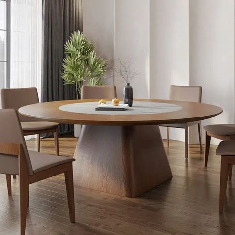 Wildon Home® Ostrom Ash Solid Wood Pedestal Dining Table | Wayfair Chinese Dining Table, Pedestal Dining Table Wood, Wood Pedestal Dining Table, Large Round Dining Table, Circular Dining Table, Round Dining Table Sets, Table 8, Dining Table Wood, Round Wood Dining Table