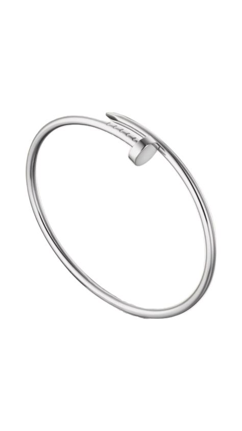 JUSTE UN CLOU BRACELET White gold  Juste un Clou bracelet, small model, 18K white gold (750/1000), rhodium-finished. Width: 2.5 mm (for size 17). Juste Un Clou Bracelet Small, Juste Un Clou Bracelet, Bracelet White Gold, Future Life, Cartier, White Gold, Bracelet, Gold, White