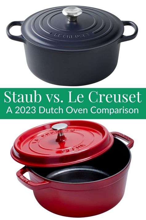 Staub vs. Le Creuset? A 2023 Dutch Oven Comparison will explore the differences between two of the most popular brands, Le Creuset and Staub. Staub Dutch Oven, Chicken Confit, Le Creuset Recipes, Easy Pulled Pork, Le Creuset Dutch Oven, Recipe For 2, Le Cri, Cooking Dishes, Dutch Oven Recipes