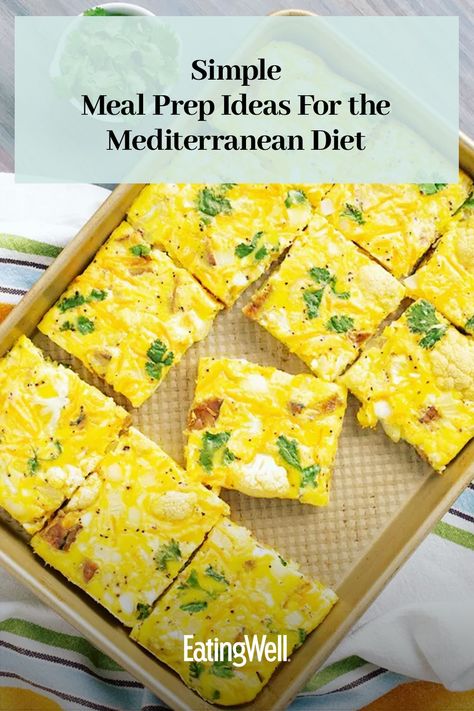 The Mediterranean diet is one of the healthiest eating patterns around, and it can be especially easy to follow with these recipes. You can meal-prep breakfast, lunch and dinner, and each of these dishes require no more than three steps to make. Having meals prepped in advance can make it easier to eat healthy and save time during busy weeks. Recipes like our Chickpea, Artichoke & Avocado Salad with Apple-Cider Dressing and Chicken Curry Cup of Noodles are simple, healthy and delicious Healthy Family Meal Prep For The Week, No Prep Meal Prep, Meditterean Recipes Breakfast, Easy Meal Prep Mediterranean Diet, Mediterranean Breakfast Diet Recipes, Budget Mediterranean Diet, Mediterranean Food Prep, Mederteranian Diet Meal Prep, Healthy Mediterranean Meal Prep