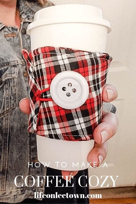 How to Make a Coffee Cozy - Life on Leetown Cup Cozy With Handle, Easy Crafts To Sell, Quick And Easy Crafts, Coffee Cup Sleeves, Sewing To Sell, Sell Diy, Coffee Sleeve, Living Healthy, Delicious Drinks