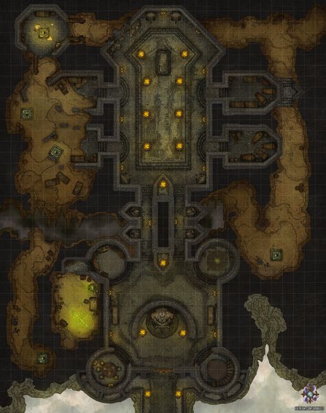 Dark Temple, Dnd Locations, Fantasy Dungeon, D&d Online, Dnd World Map, Battle Map, Fantasy World Map, Dungeon Master's Guide, D D Items